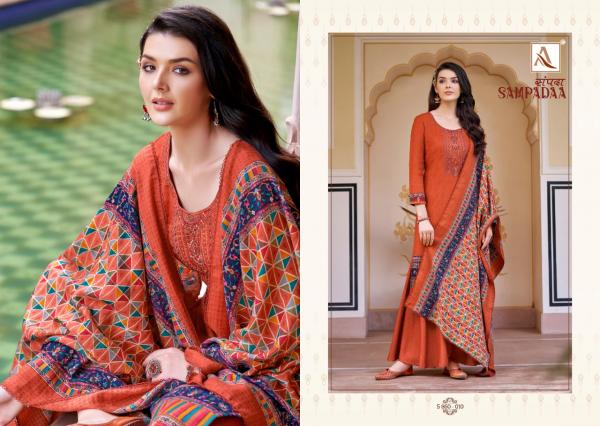 Alok Sampadaa Designer Pashmina Embroidery Salwar 